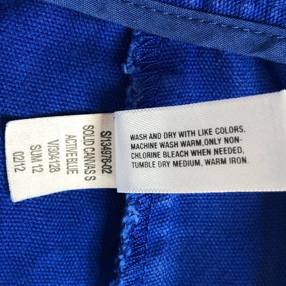 GAP Shorts Solid Canvas Cotton Royal Blue 4 Petite - Picture 4 of 9